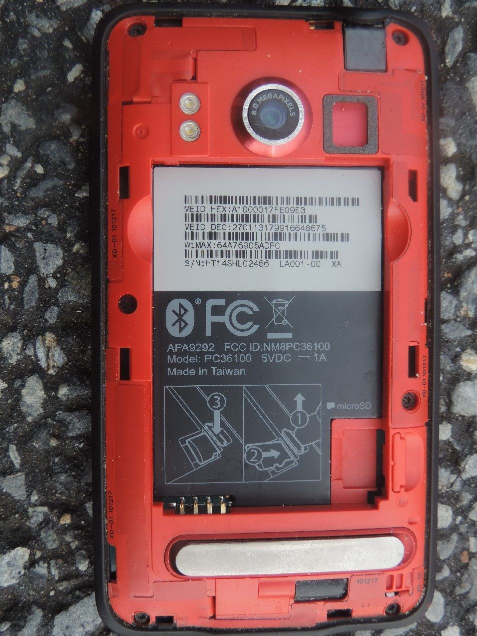 hTC Spring cellular PC36100 cell 4G phone used red PARTS bar APA9292