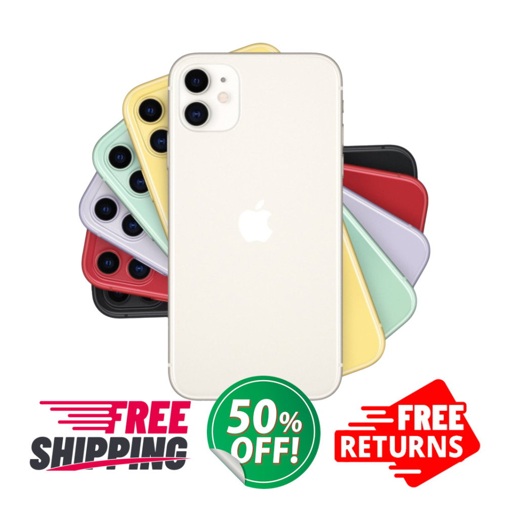 Apple iPhone 11 64GB/128GB Unlocked – Black, Red, Green – Free Shipping