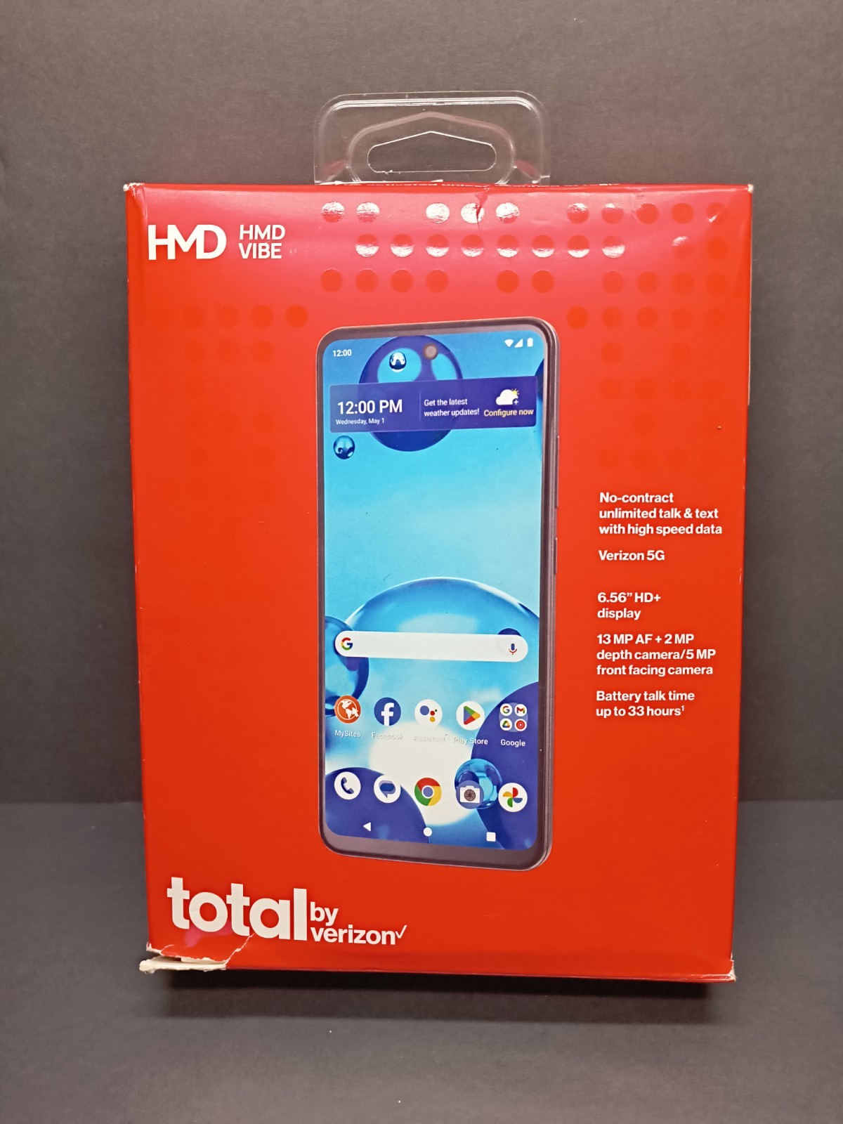 HMD Vibe N159V Smartphone, 64GB, 3GB Visible By Verizon Gray