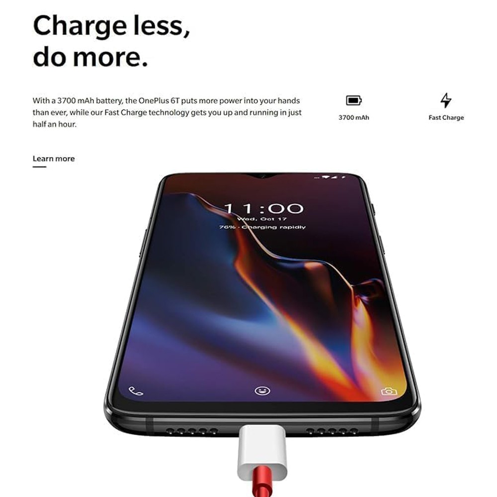OnePlus 6T 128GB 6GB 256GB 8GB RAM Smartphone 20MP 4G Unlocked Mirror Black