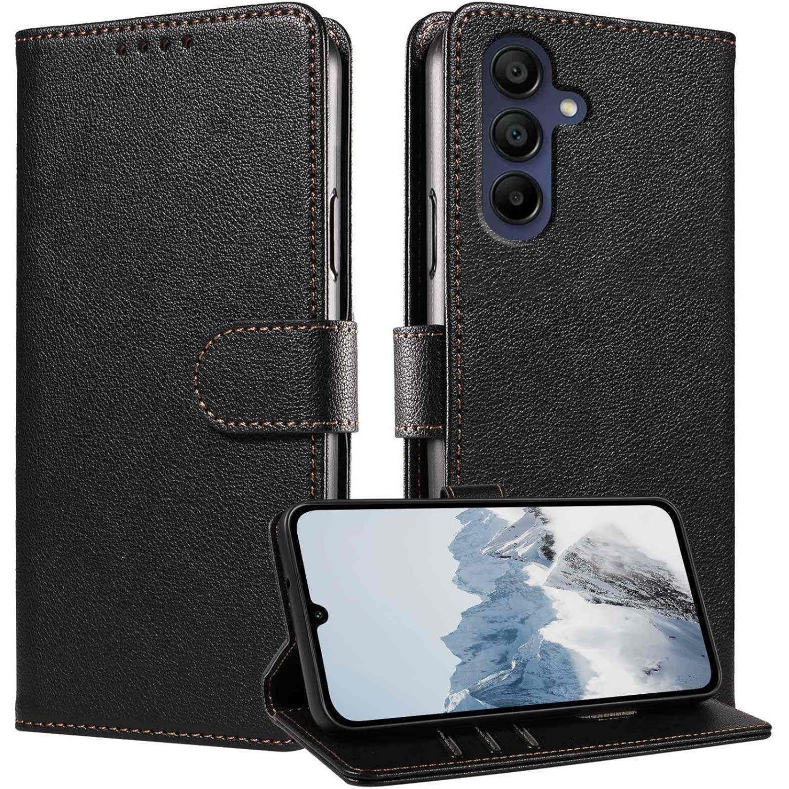 Galaxy A17/A16 5G Phone Case, Wallet Case with RFID Blocking, Premium Leather Fl