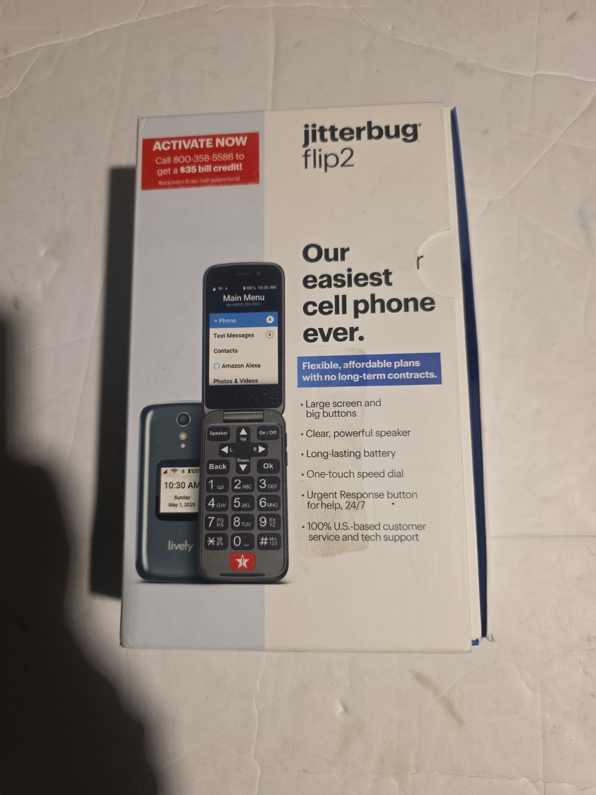 New Lively Flip Jitterbug Flip 2 Cell Phone for Seniors