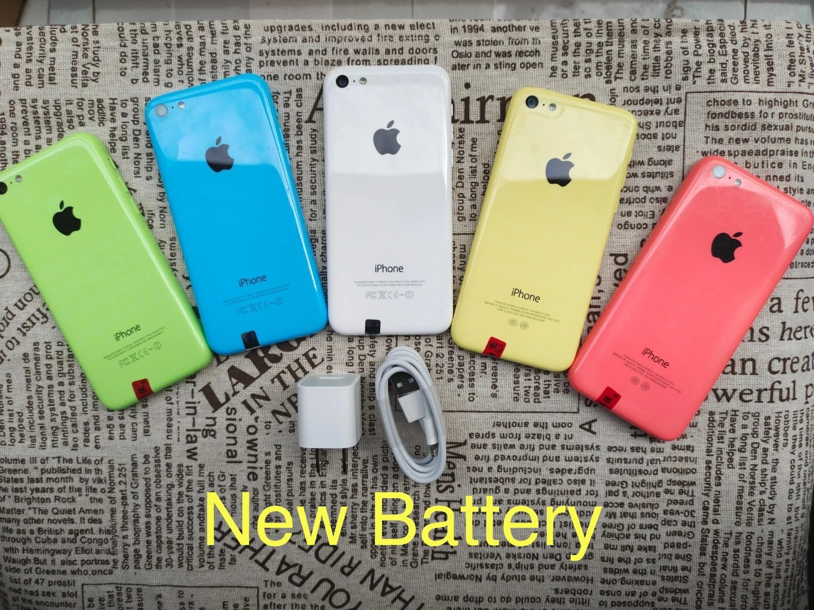 Apple iPhone 5C UNlocked 8/16/32GB BLUE/GREEN/PINK/WHITE/ YELLOW – 90% N EW