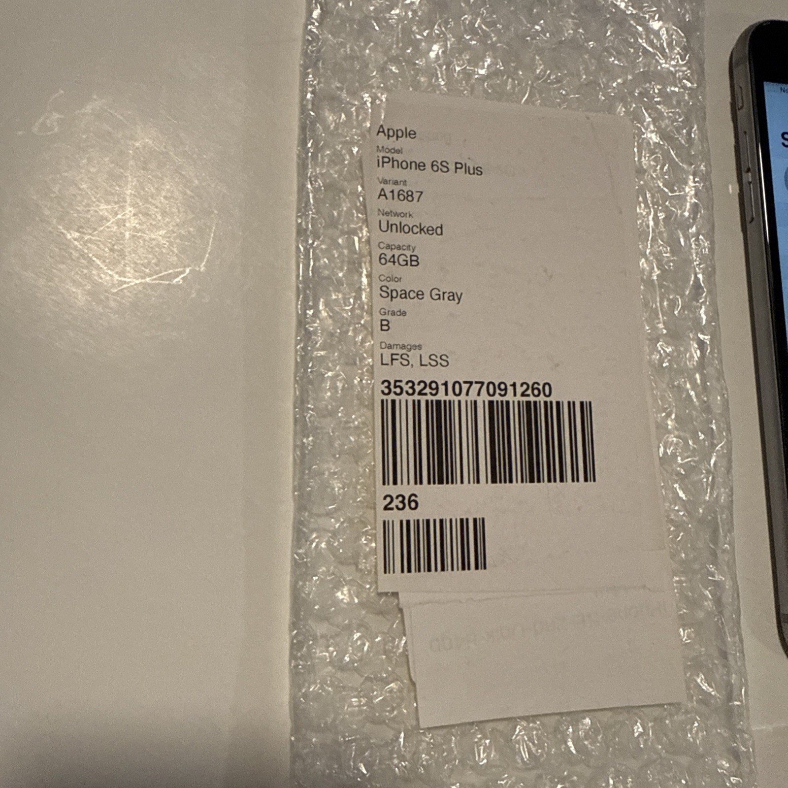 Apple iPhone 6s Plus (A1687) Space Gray 64GB (Unlocked) B Grade w/ OtterBox