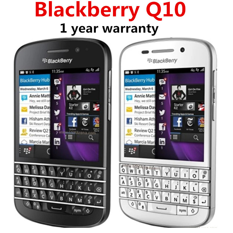Original Blackberry Q10 16GB BlackBerryOS 4G Unlocked Smartphone- New Sealed