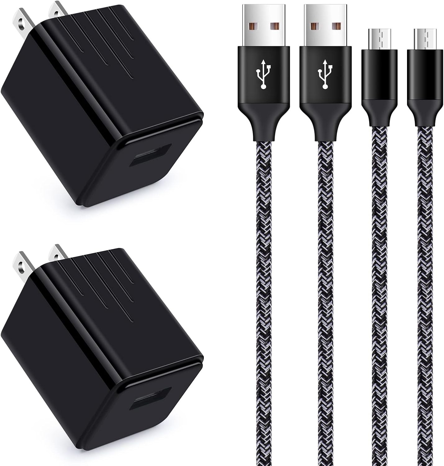 1A Fast Wall Charger for Samsung Galaxy A9, C8, J8, J7V, J3V, J5, 6FT Cable