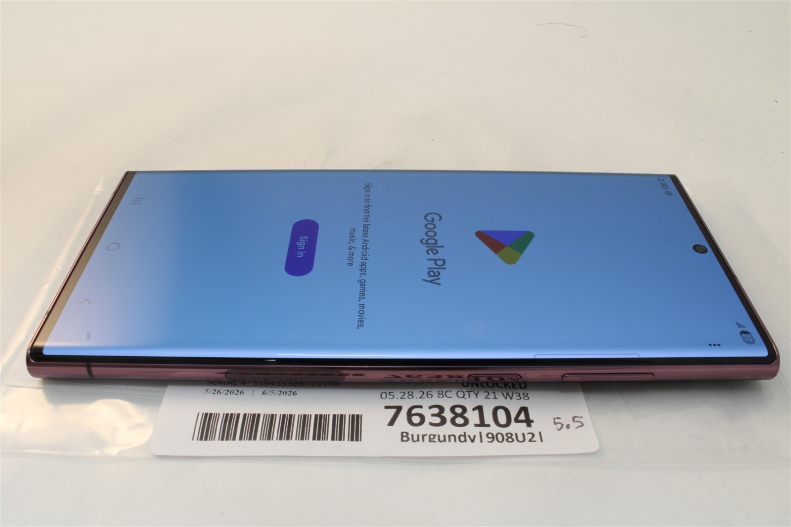 Samsung Galaxy S22 Ultra 256GB Burgundy Unlocked AT&T T-Mobile Verizon 7638104