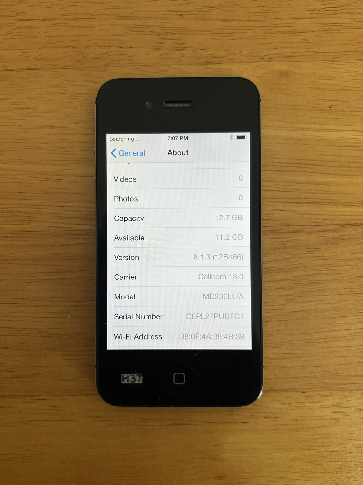 Apple iPhone 4s – 16GB – Black (Cellcom) Model A1387 Good Condition *y9y*
