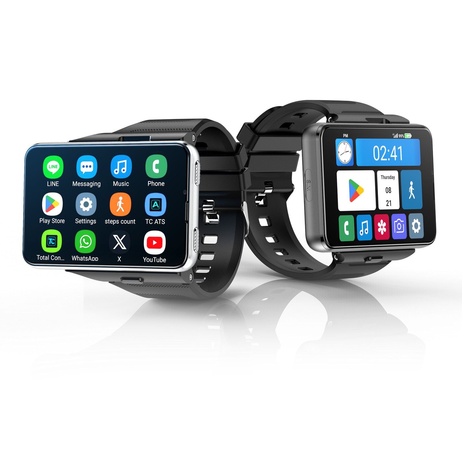 2.88″ Larger Screen 4G Smart Watch Android 11 Dual Camera WIFI GPS SIM Support