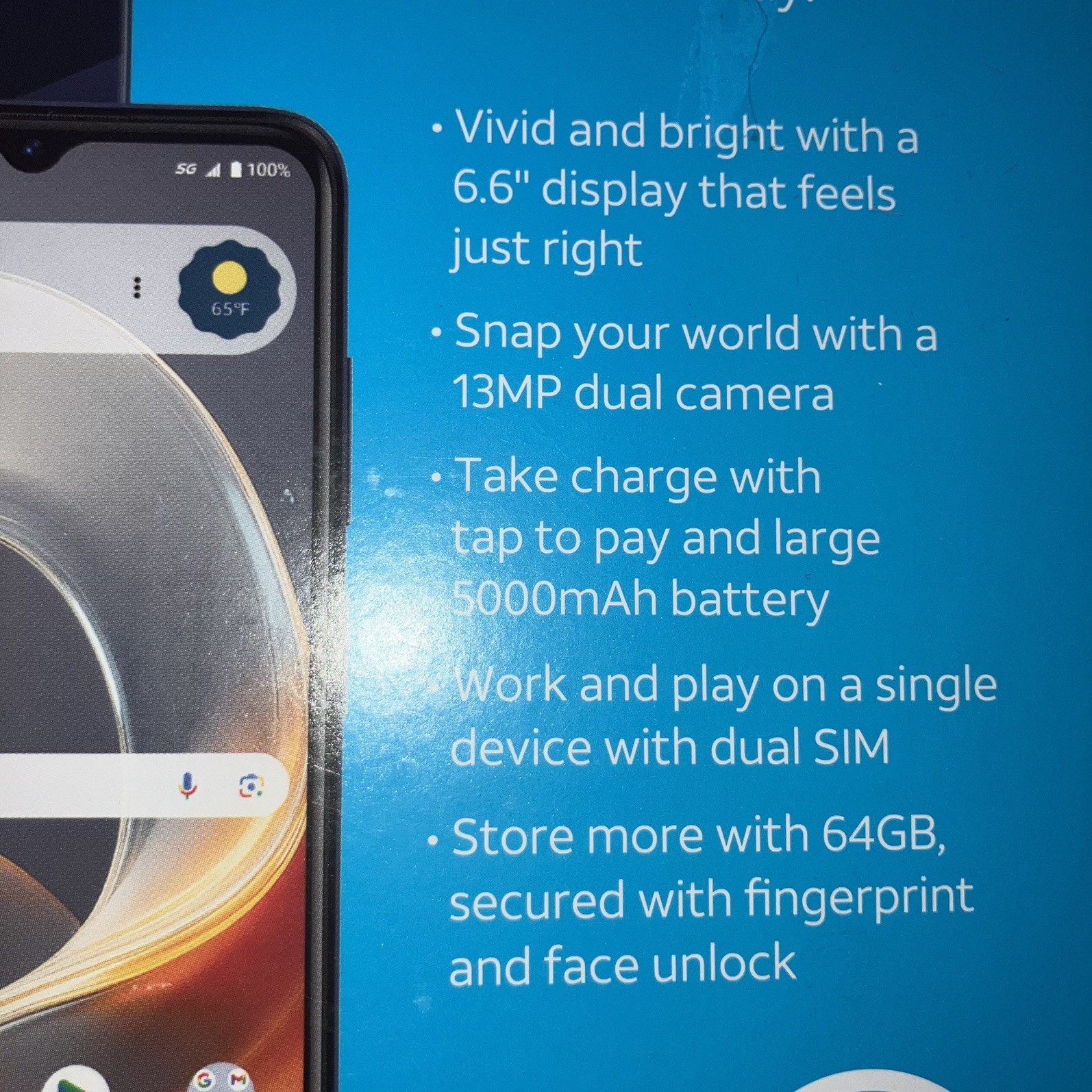 AT &T PROPEL 3 5G PREPAID BLACK 13 MP DUAL CAMERA UNOPENED BOX