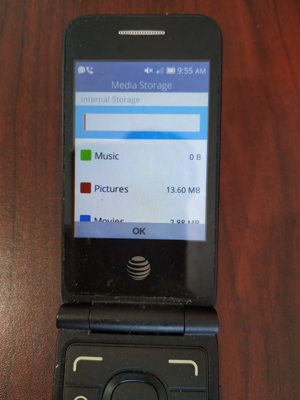 Alcatel 4044O 1GB AT&T Flip Cell Phone Works Great (Big Buttons)