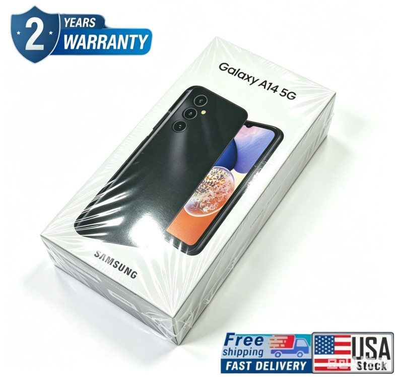 Brand New Sealed Samsung Galaxy A14 5G 64GB Factory Unlocked Black Color