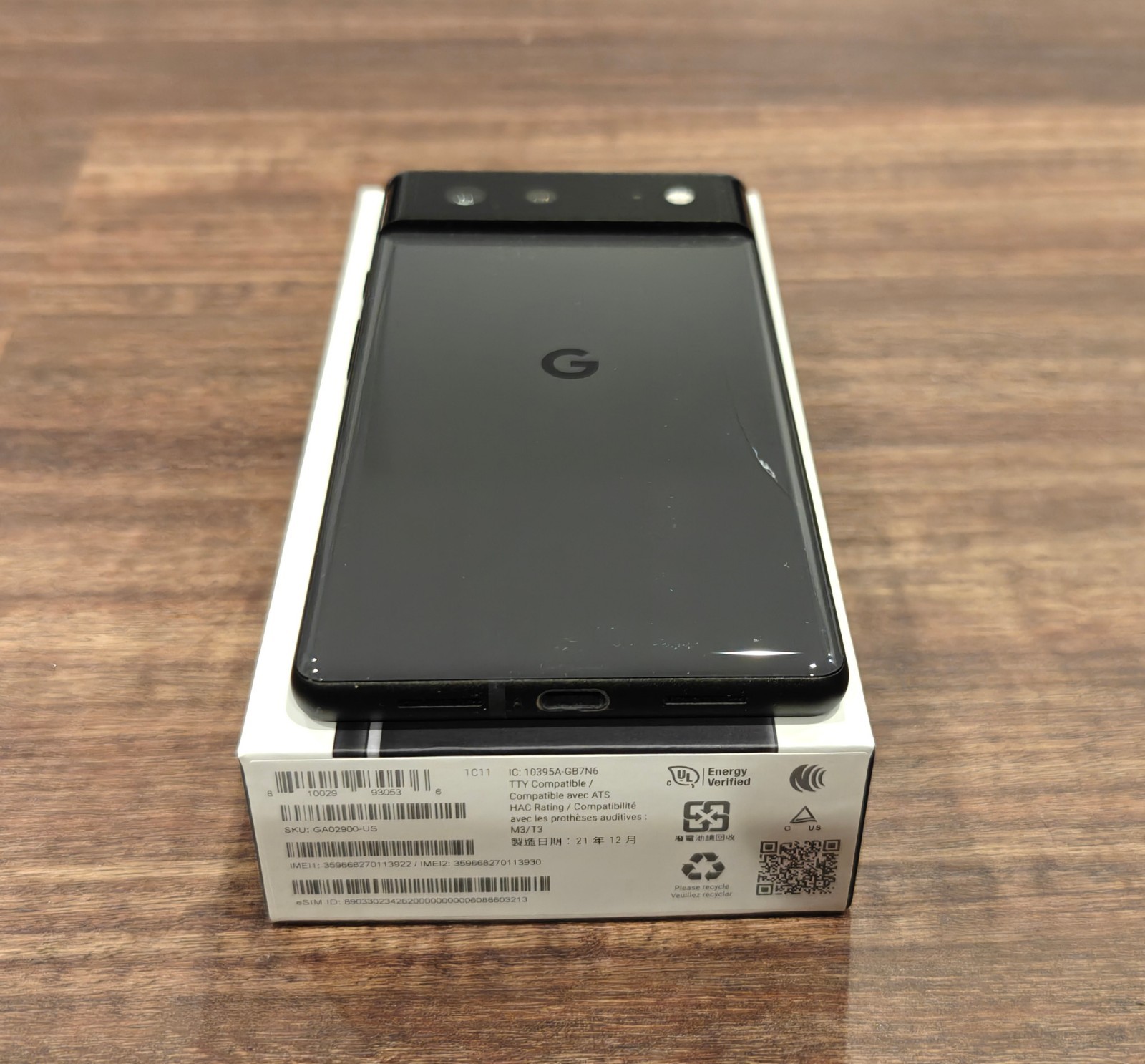 Google Pixel 6 128GB 5G UNLOCKED Black Android Phone 8GB RAM Smartphone WORKING