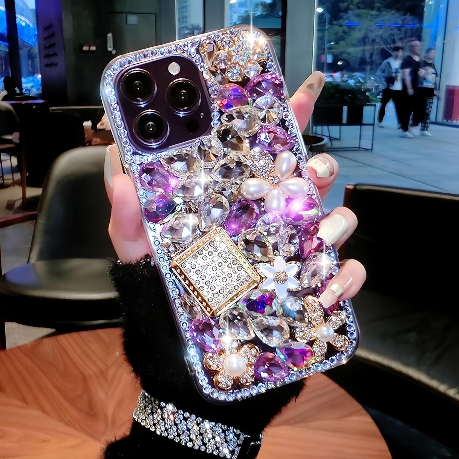 iPhone 17 Pro Max Case Luxury Cute Bling Design Rhinestone Diamond Glitter Cover