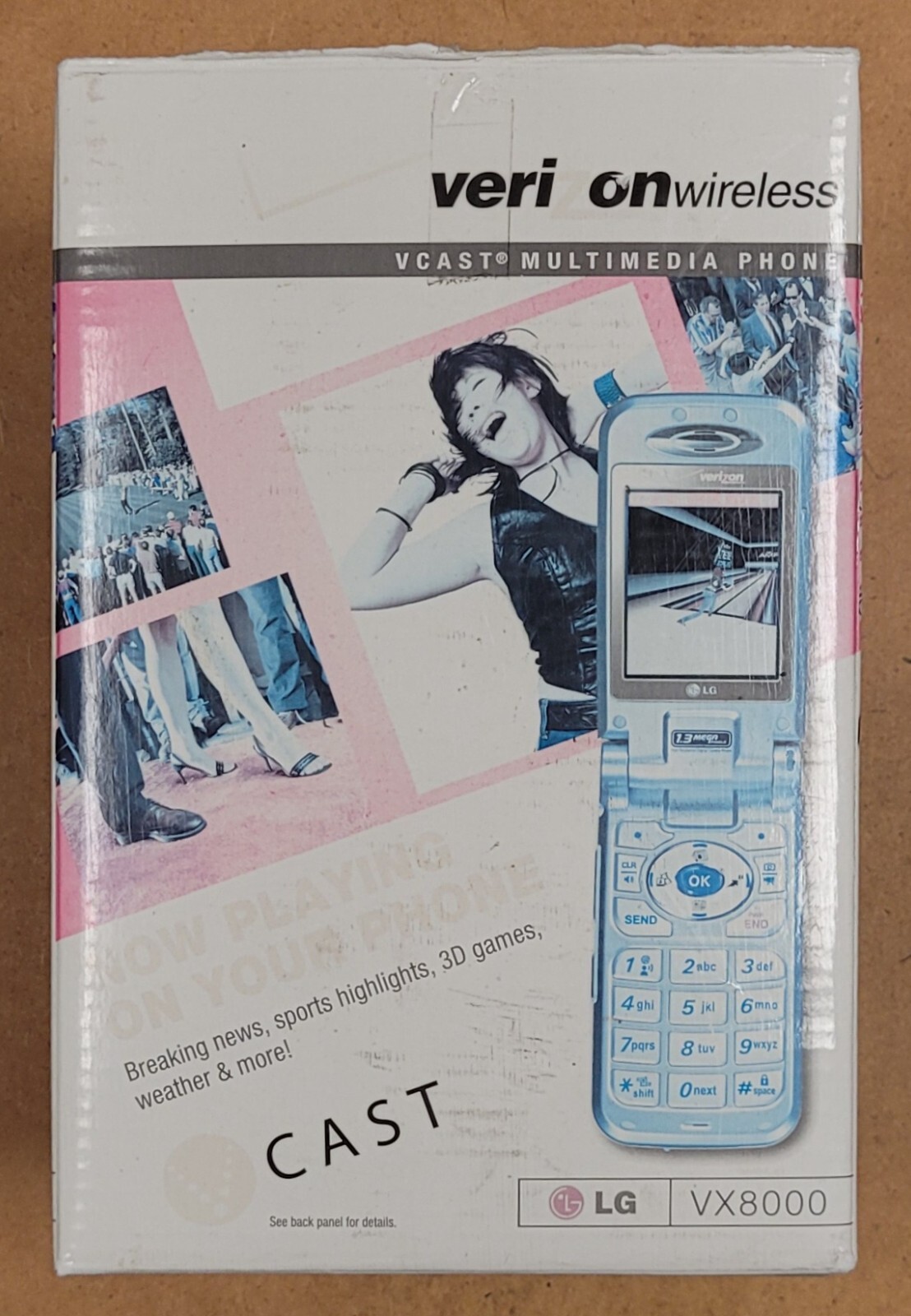 LG VX8000 – Silver and Gray ( Verizon ) Very Rare Cellular Flip Phone – Boxed