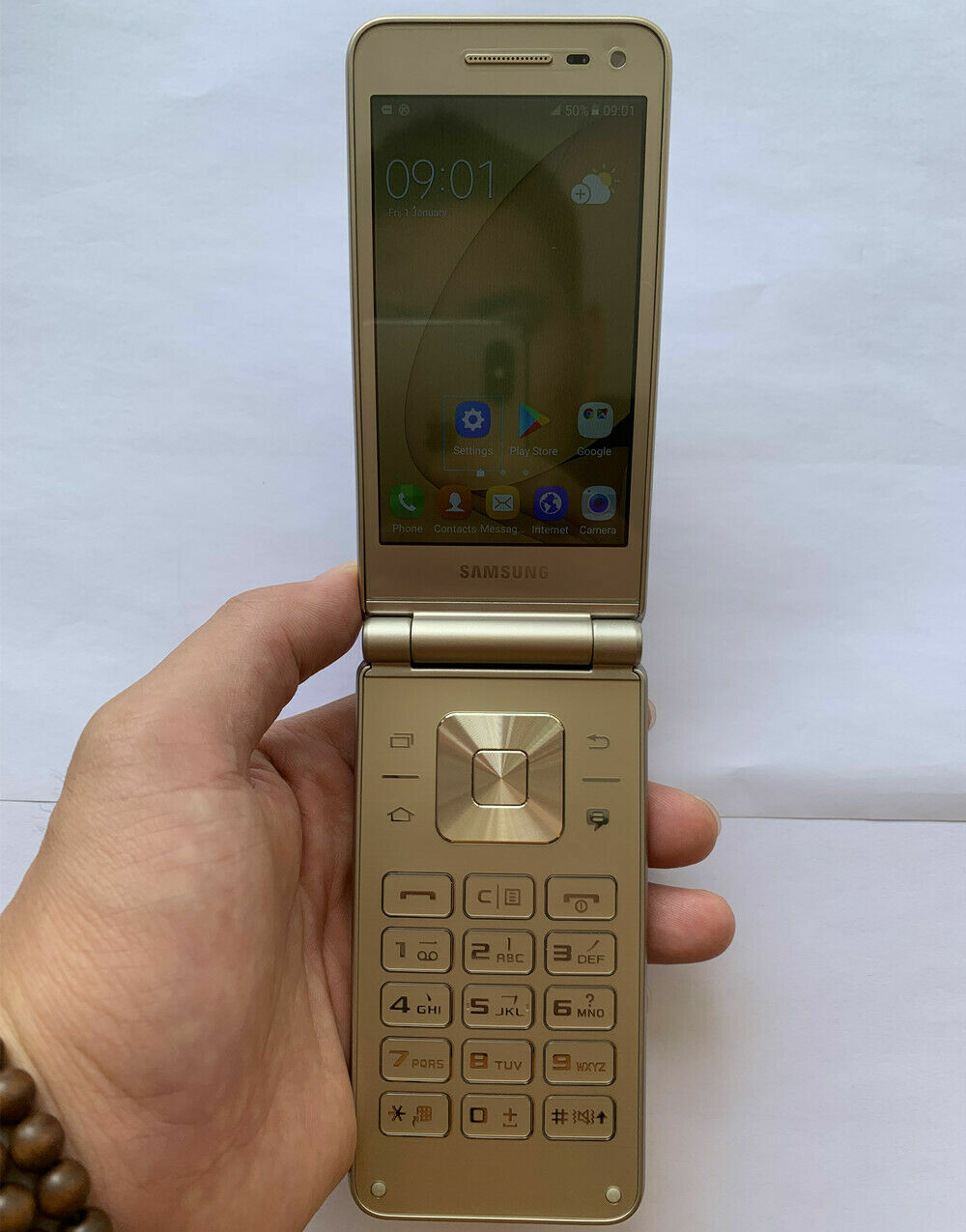Samsung Galaxy Folder G1600 2GB+16GB ROM WIFI Unlocked LTE 4G Flip Smart Phone