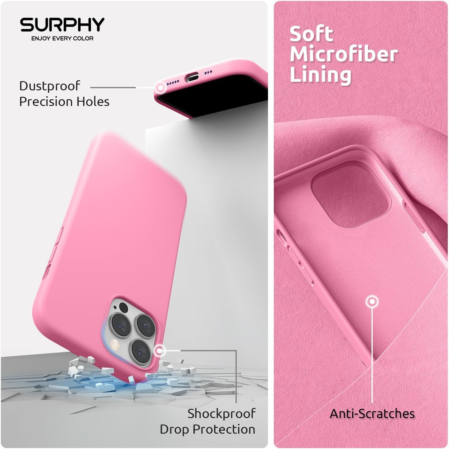 4 in 1 Designed for iPhone 14 Pro Case (6.1 inch, 2022) with Screen Protector +