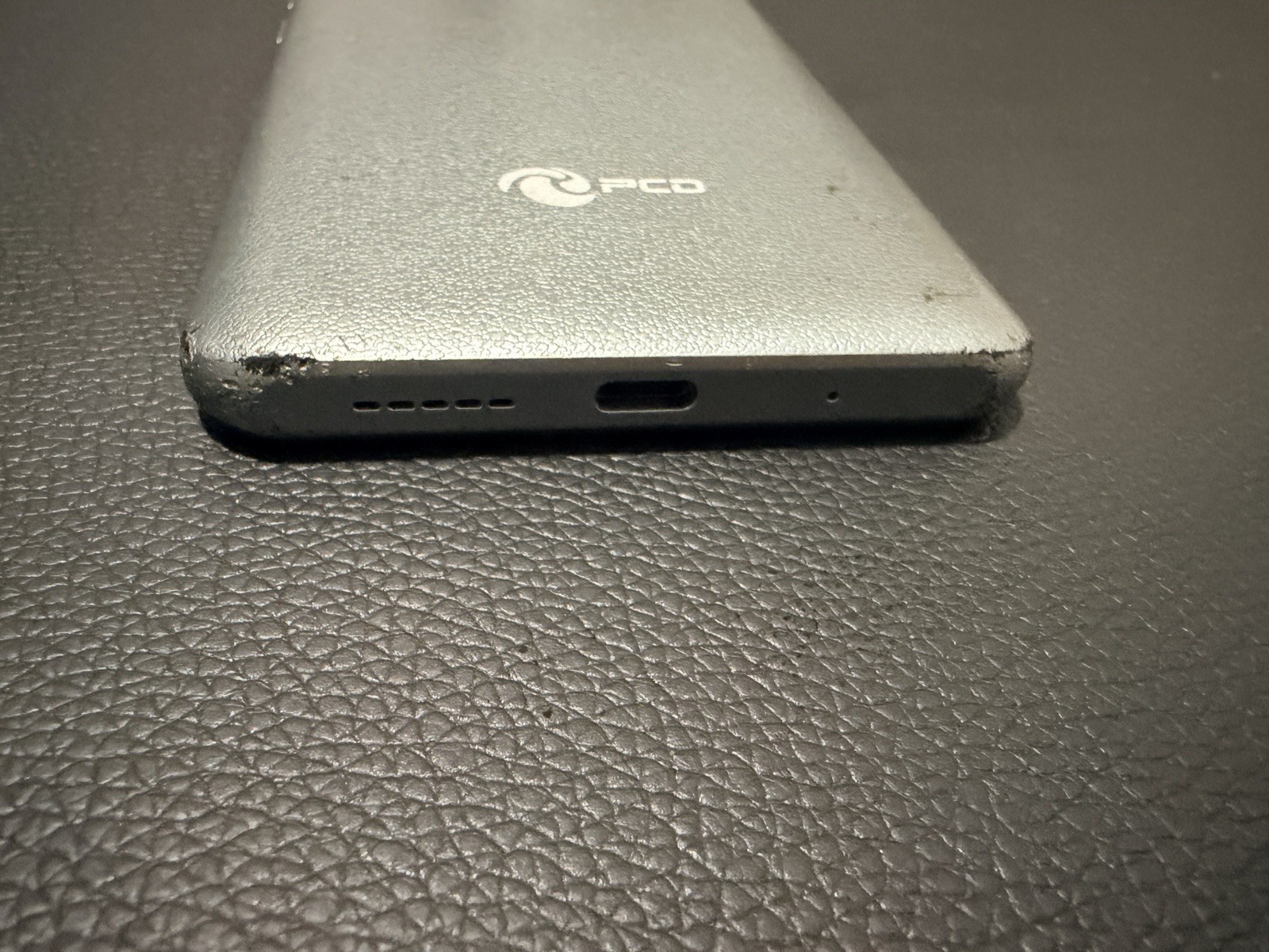 TCL Silver Slate Smartphone USB Type-C Cracked Screen For Parts/Repair AS-IS