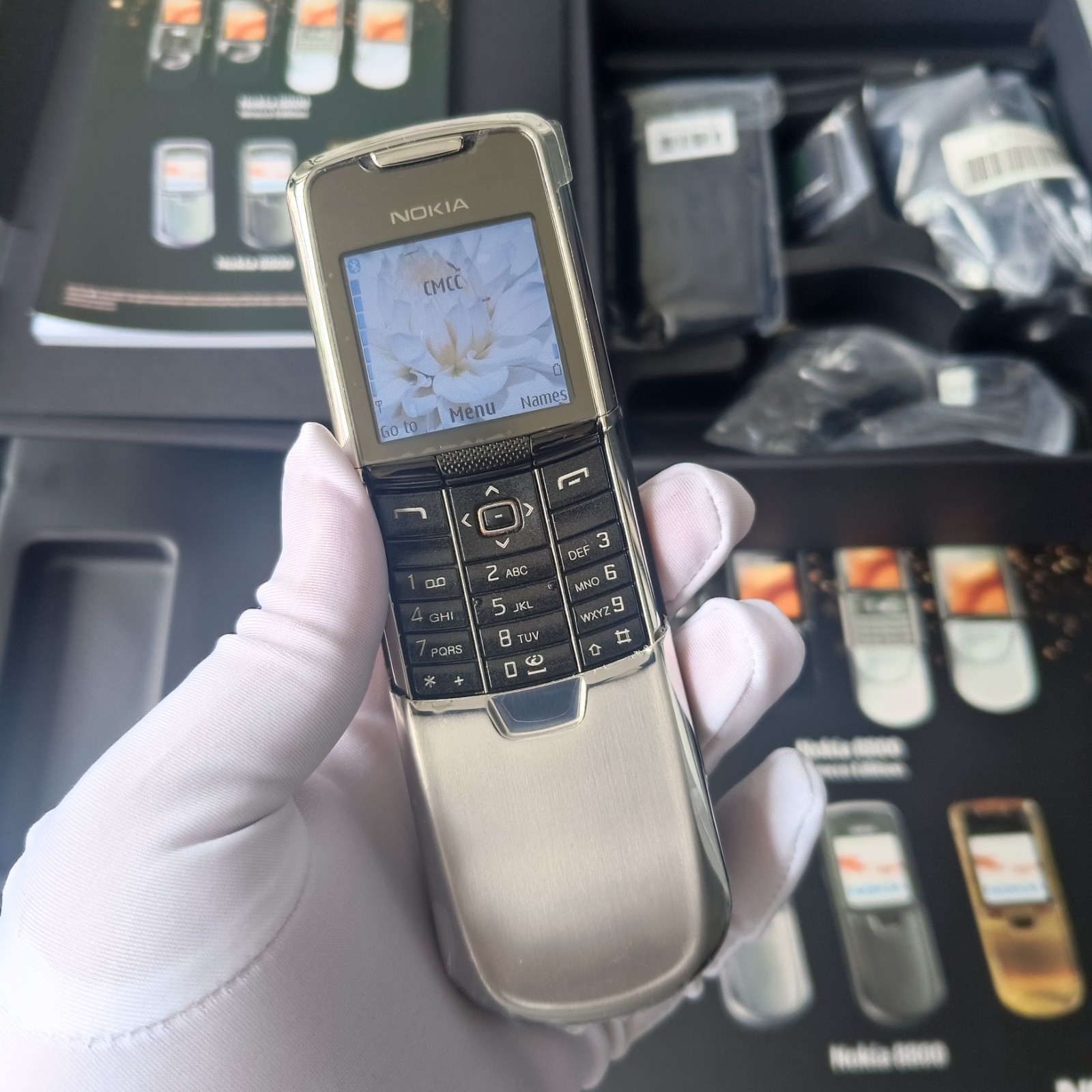 UNLOCKED – GENUINE NOKIA 8800 CLASSIC SILVER 2G GSM MOBILE PHONE Made in Germany