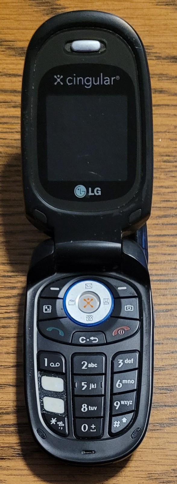 LG CG225 – Black and Silver ( Cingular ) Rare Cellular Flip Phone – READ