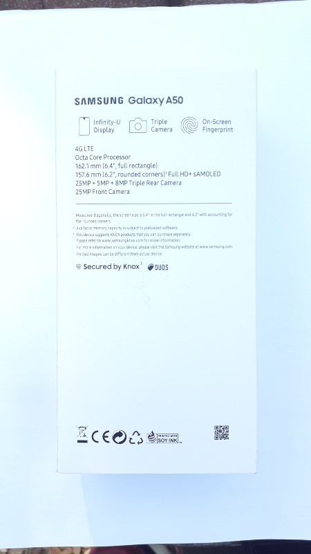 ONLY BOX FOR Samsung Galaxy A50 SM-A505U 64GB+4GB 25MP LTE Unlocked Smartphone