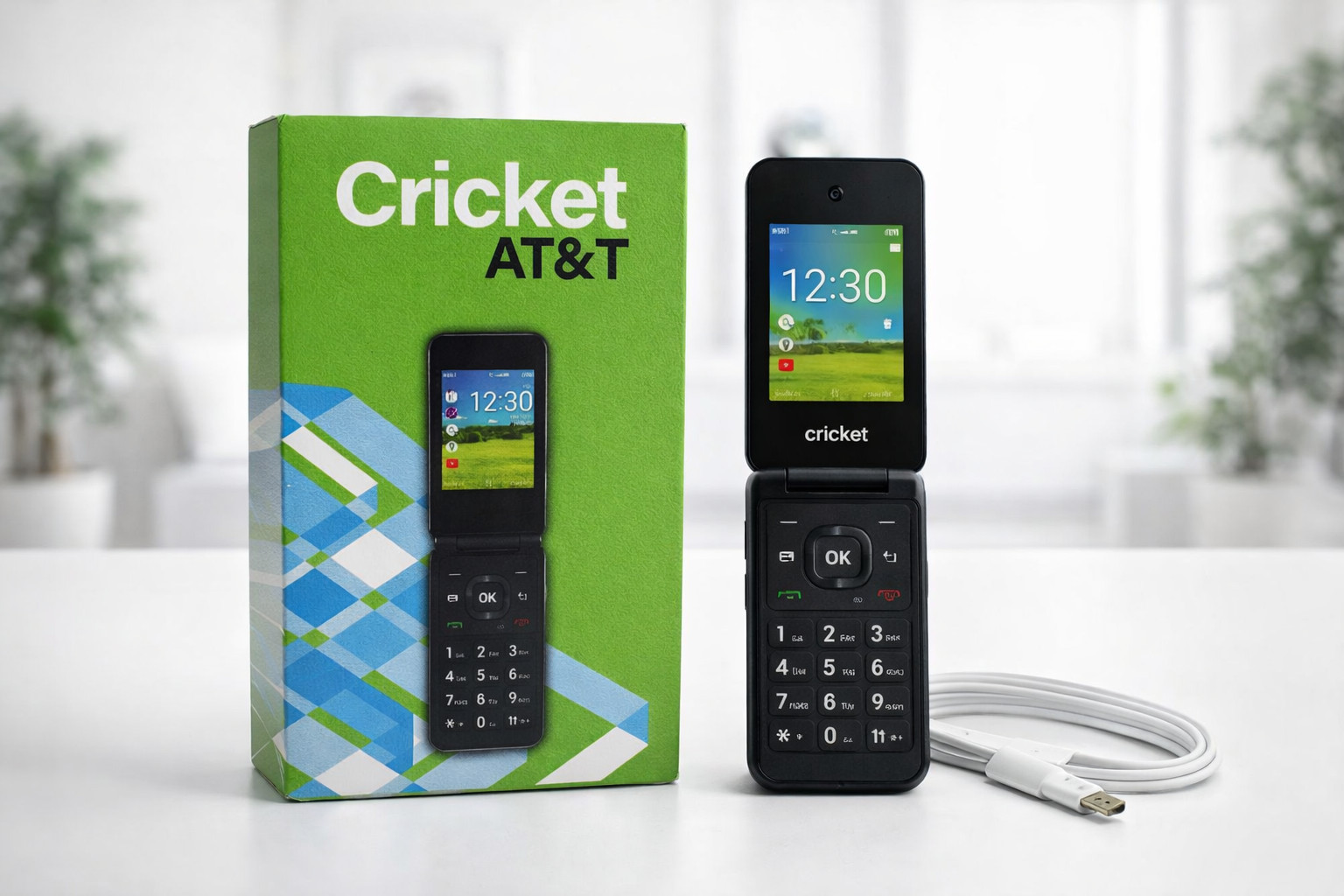 Flip phone- Cricket Debut Flex, 4GB, 512MB RAM, Graphite Gray – Unlocked phone