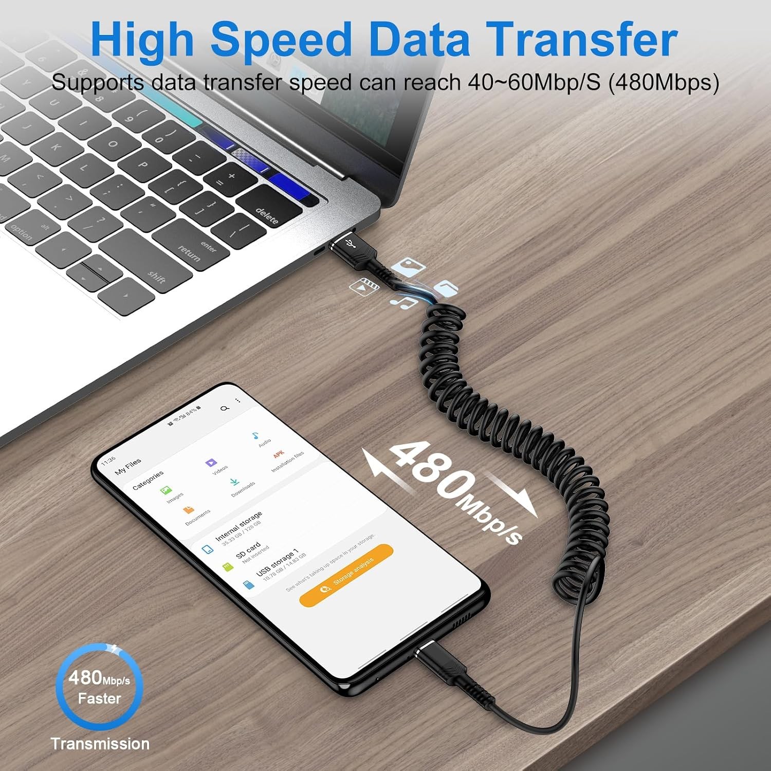 3FT Fast Charging USB A to USB C Charger for Samsung Galaxy A17 A16