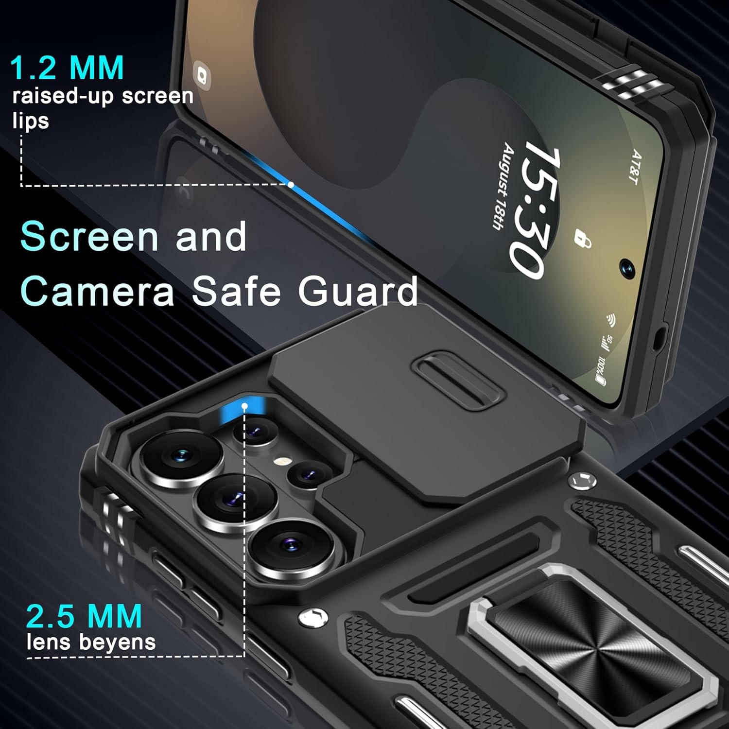 for Samsung Galaxy S26 Ultra Case with Slide Camera Cover & 1x Screen Protector