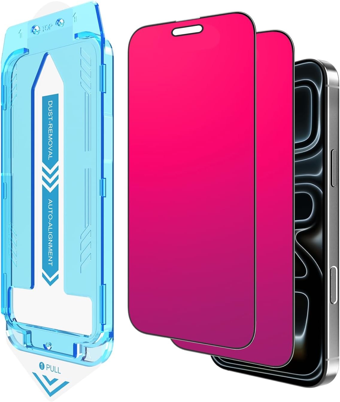 2PCS Privacy Screen Protector for iPhone 17 Pro Max Gradient Color Tempered Glas