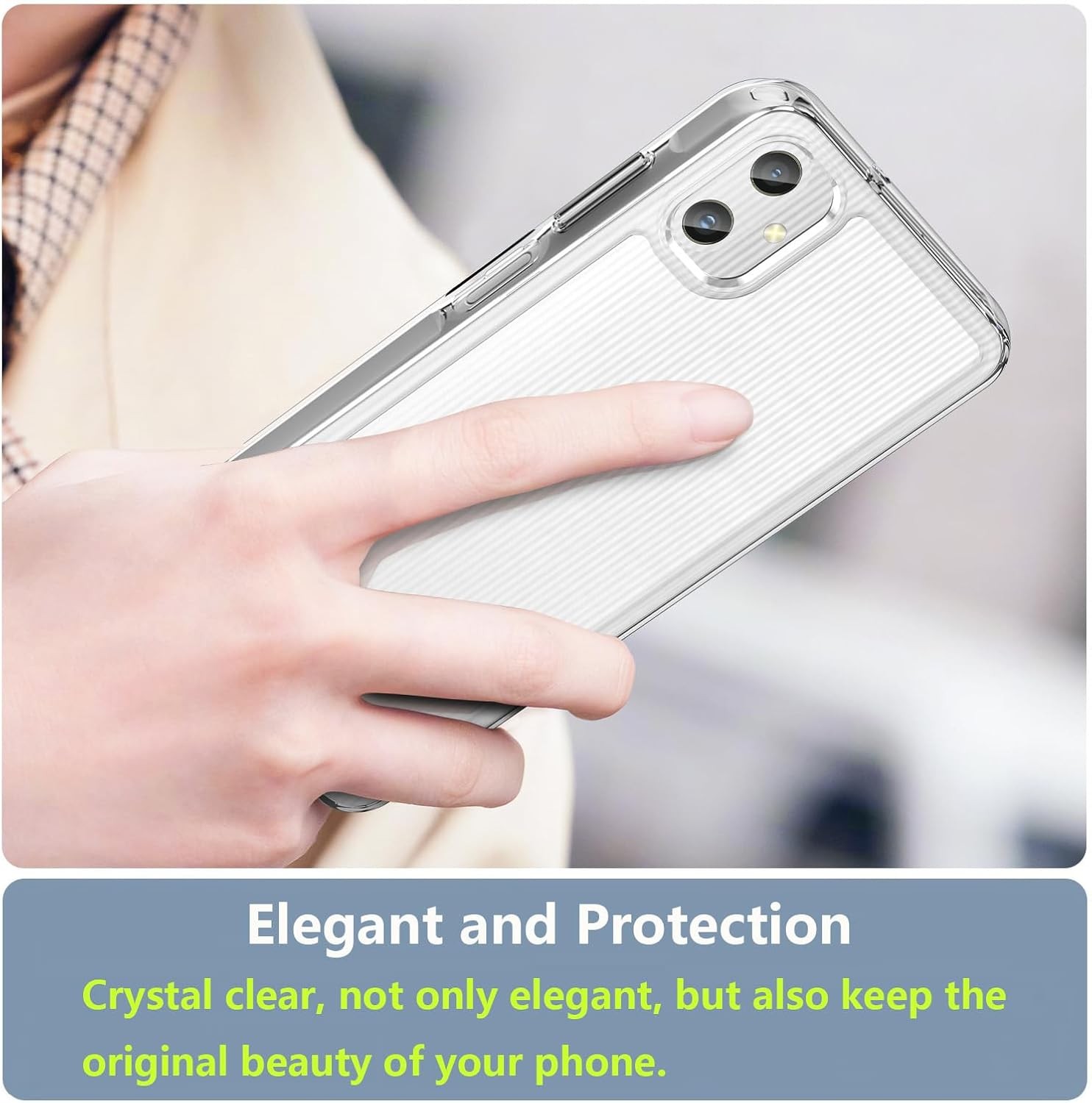 Samsung Galaxy A06 Phone Case with Tempered Glass Screen Protector, Shockproof