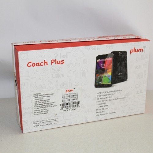 Kids Play Phone Plum Coach Plus Z620 White Unlocked Smartphone Dual SIM In Box