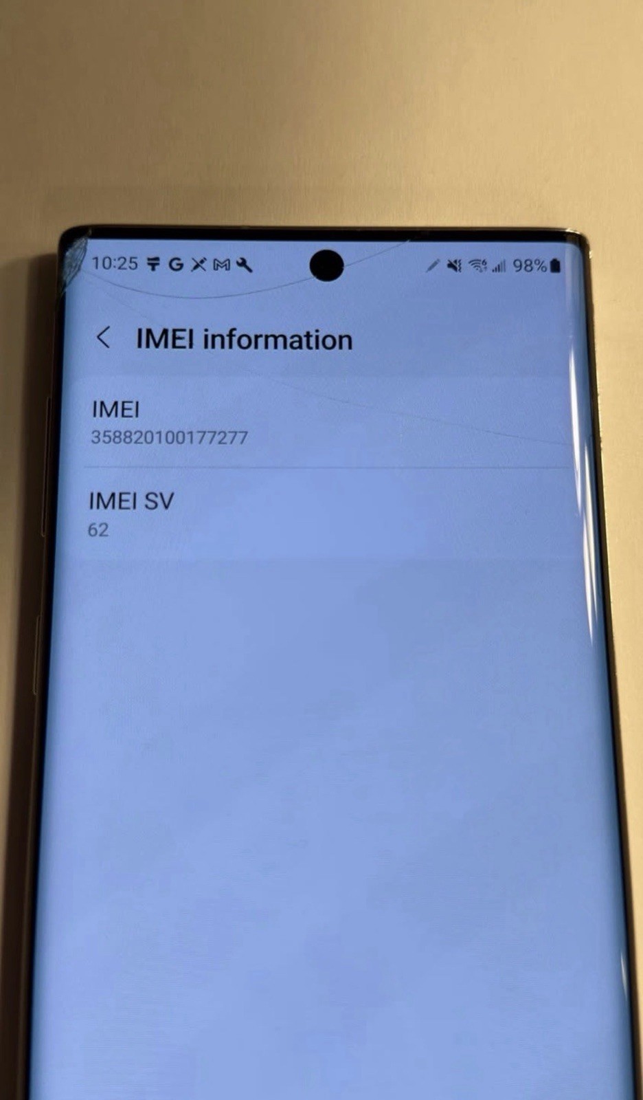 Samsung Galaxy Note10 256GB (T-Mobile Unlocked) – Aura White – As Is