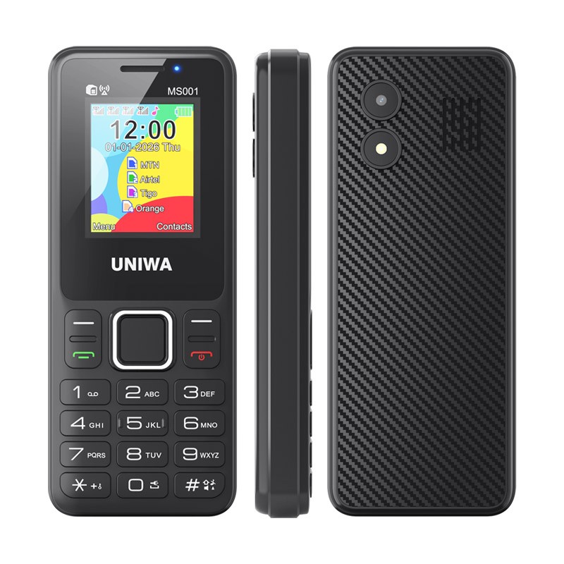 Global UNIWA MS001 1.7″ 2G GSM Mobile Quad SIM Cell Phone T9 keypad Unlocked