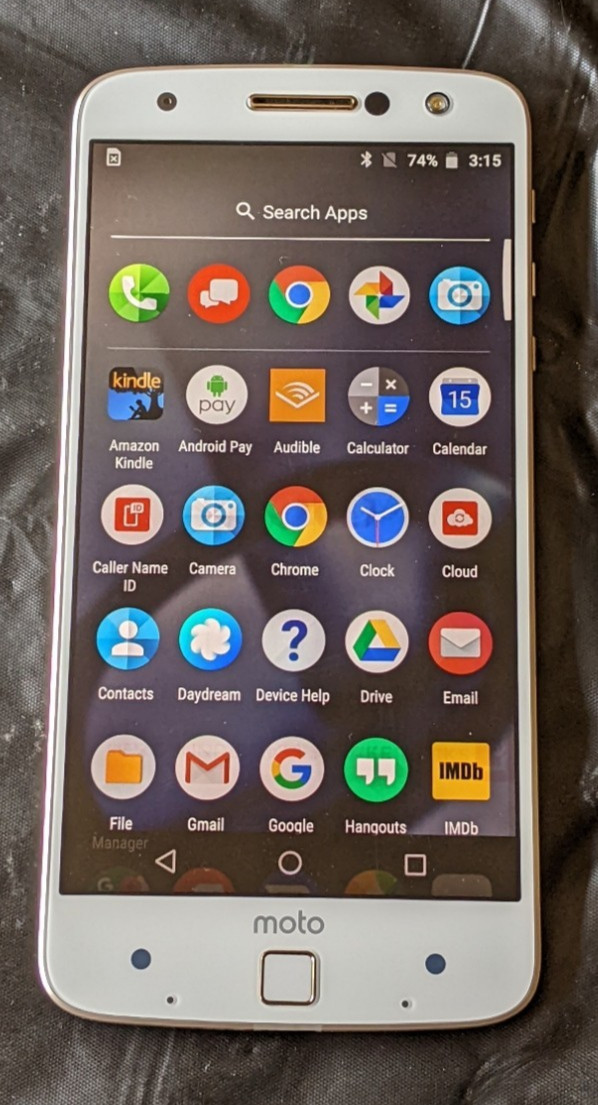 Motorola Moto Z Droid XT1650 White/Gold 32GB (Verizon) – Great Shape – Read