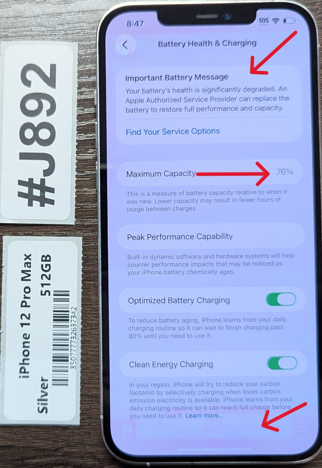Apple iPhone 12 Pro Max 512GB Silver (Unlocked) – Read Seller Notes