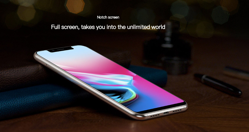 smartphone glofiish Notch screen 5.85″ Android 8.1, facelock, fingerprint, 2SIM