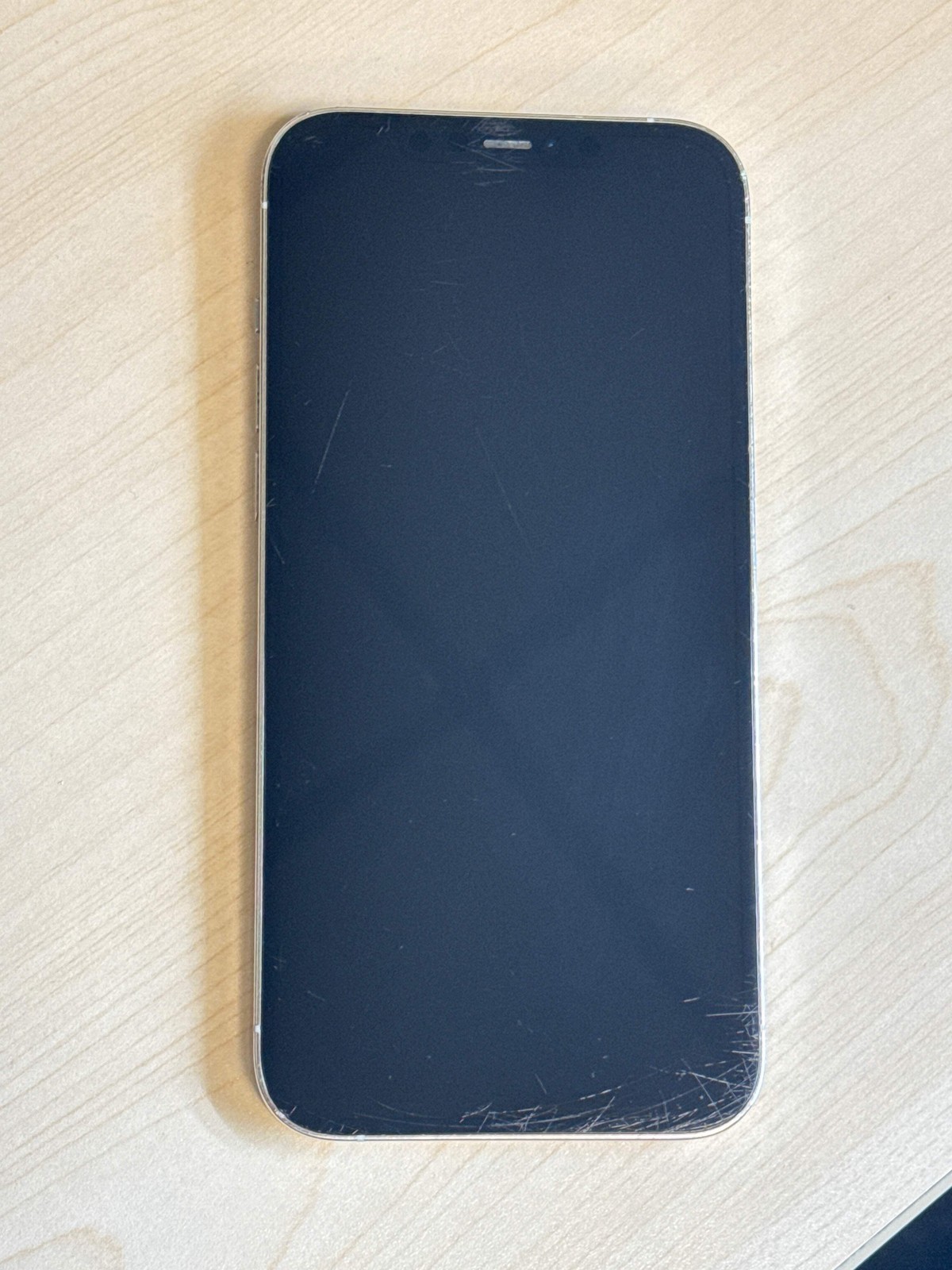 AT&T Apple iPhone 12 Pro Max A2342 256GB Silver 84% Battery Health – Cracked Len