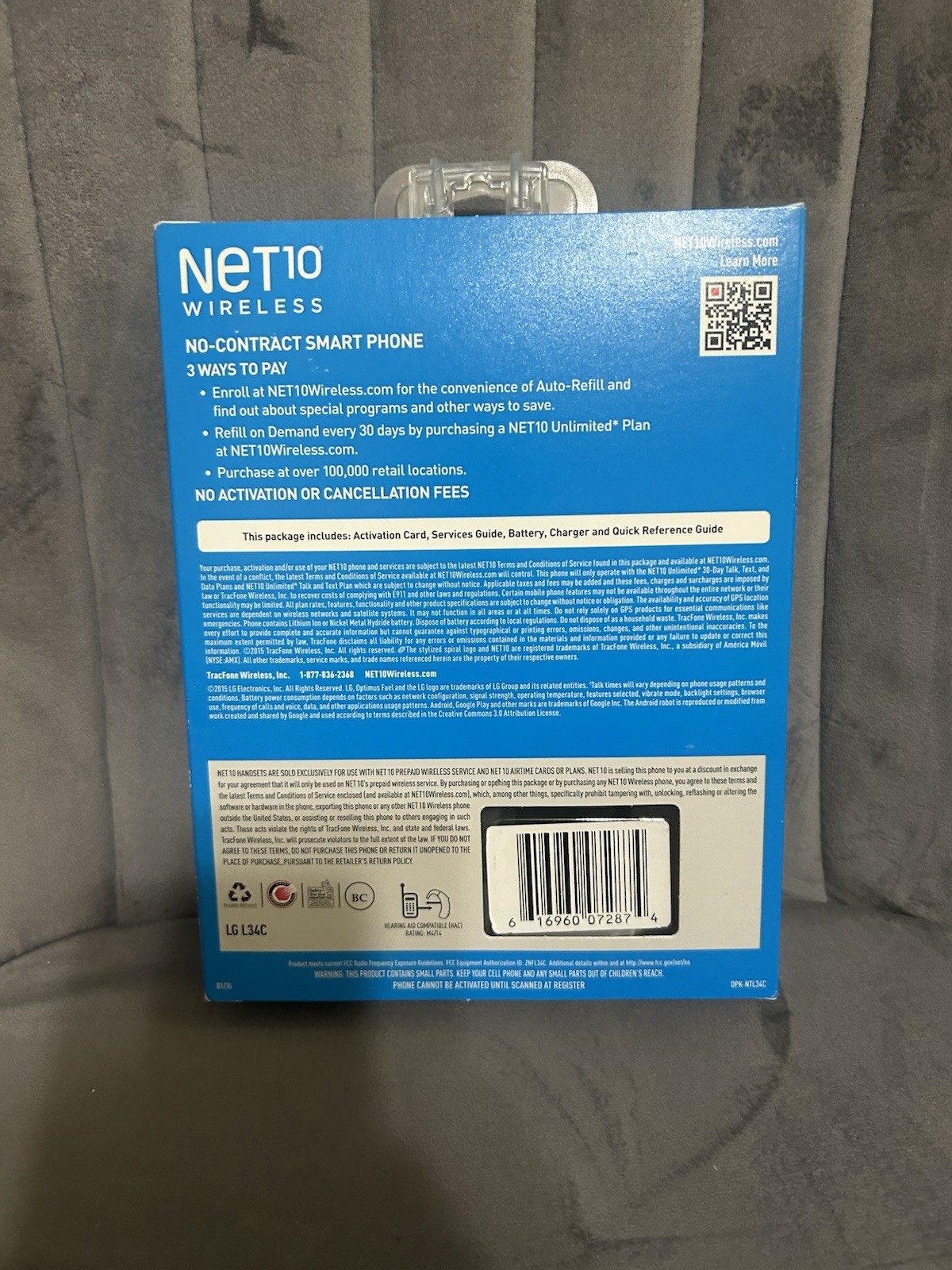 BRAND NEW LG Optimus Fuel Net10 Wireless Smart Phone (Android)