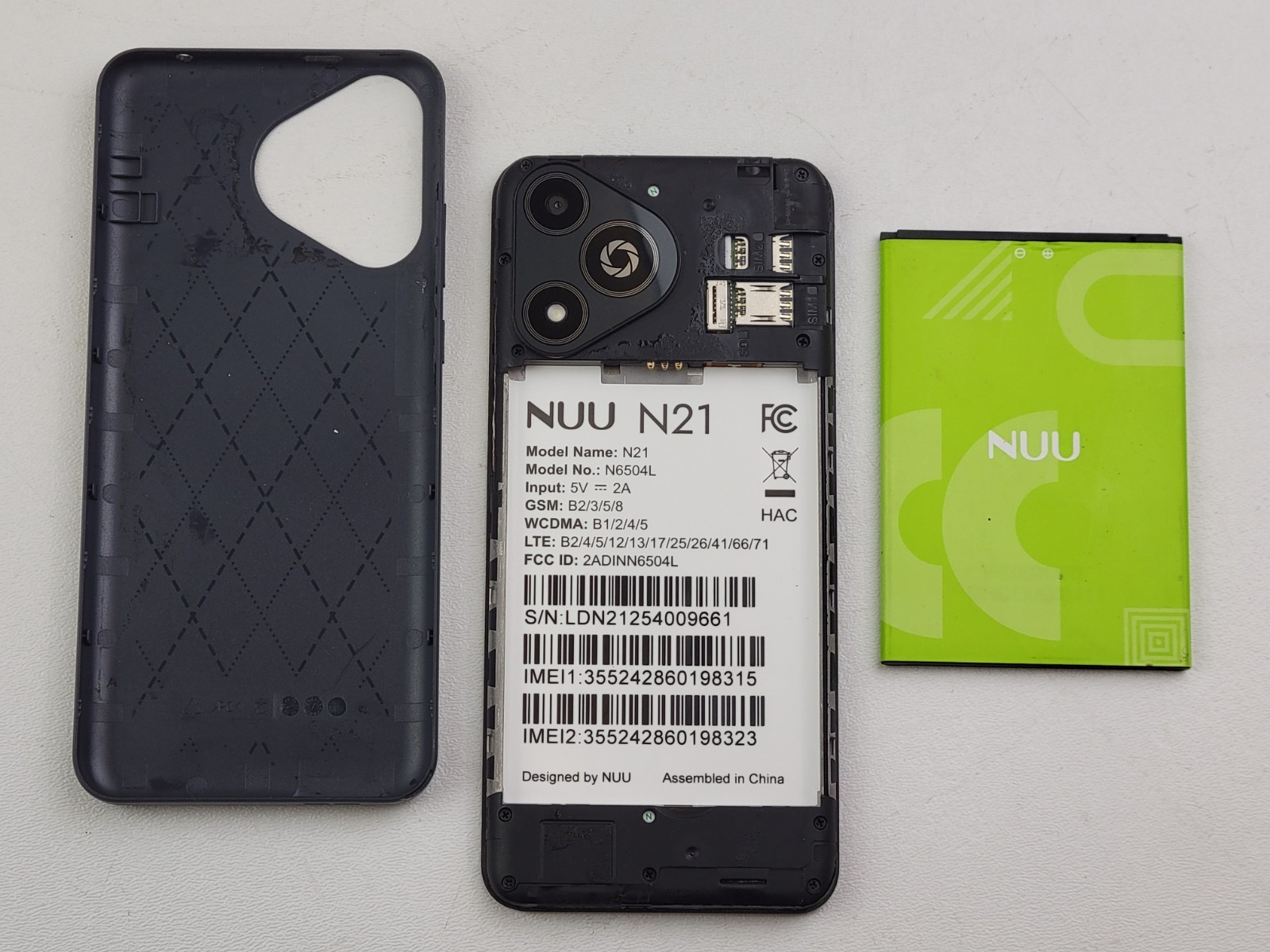 NUU Mobile N21 (N6504L) 32GB (CARRIER UNKNOWN) Dual SIM – CRACKED – H5638