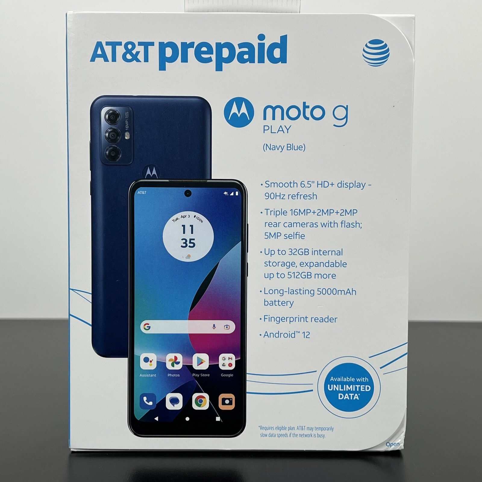 AT&T Prepaid Motorola Moto G 5G 64GB Smartphone Ink Blue – NEW SEALED