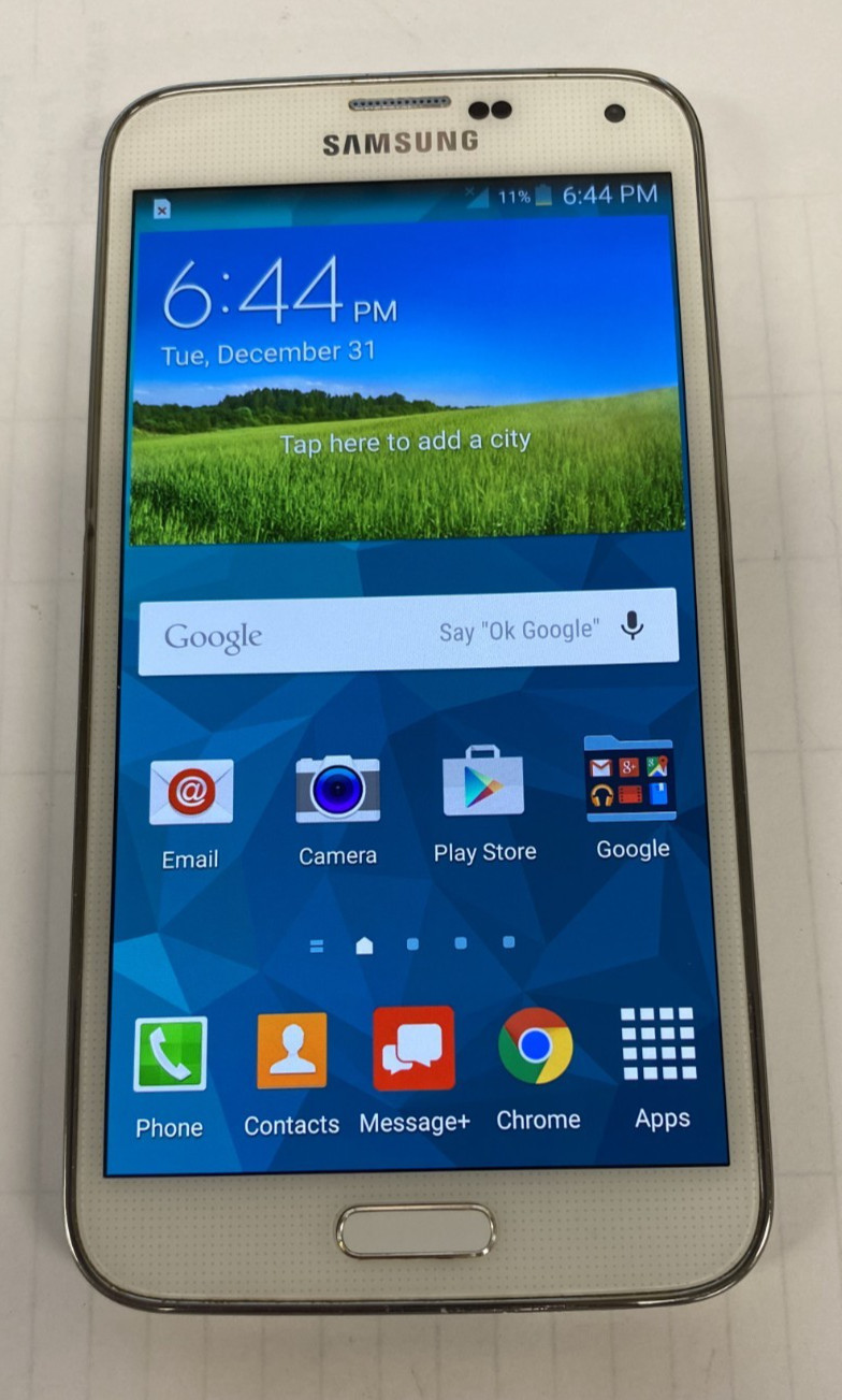 Samsung Galaxy S5 SM-G900 4G LTE GSM Unlocked ATT T-Mobile 16GB White Good B+ US