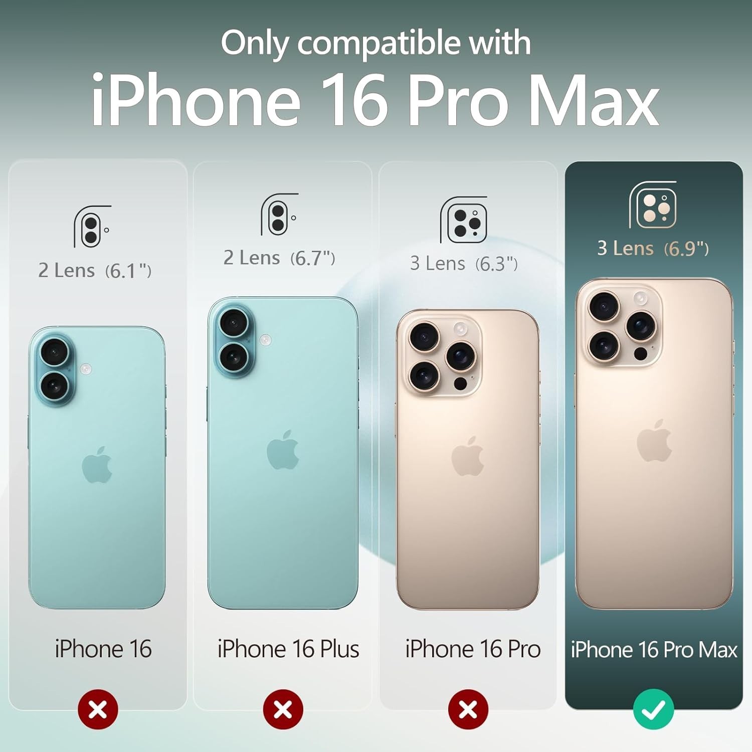 Magnetic for iPhone 16 Pro Max Case, Integrated Silicone Camera Control Button,