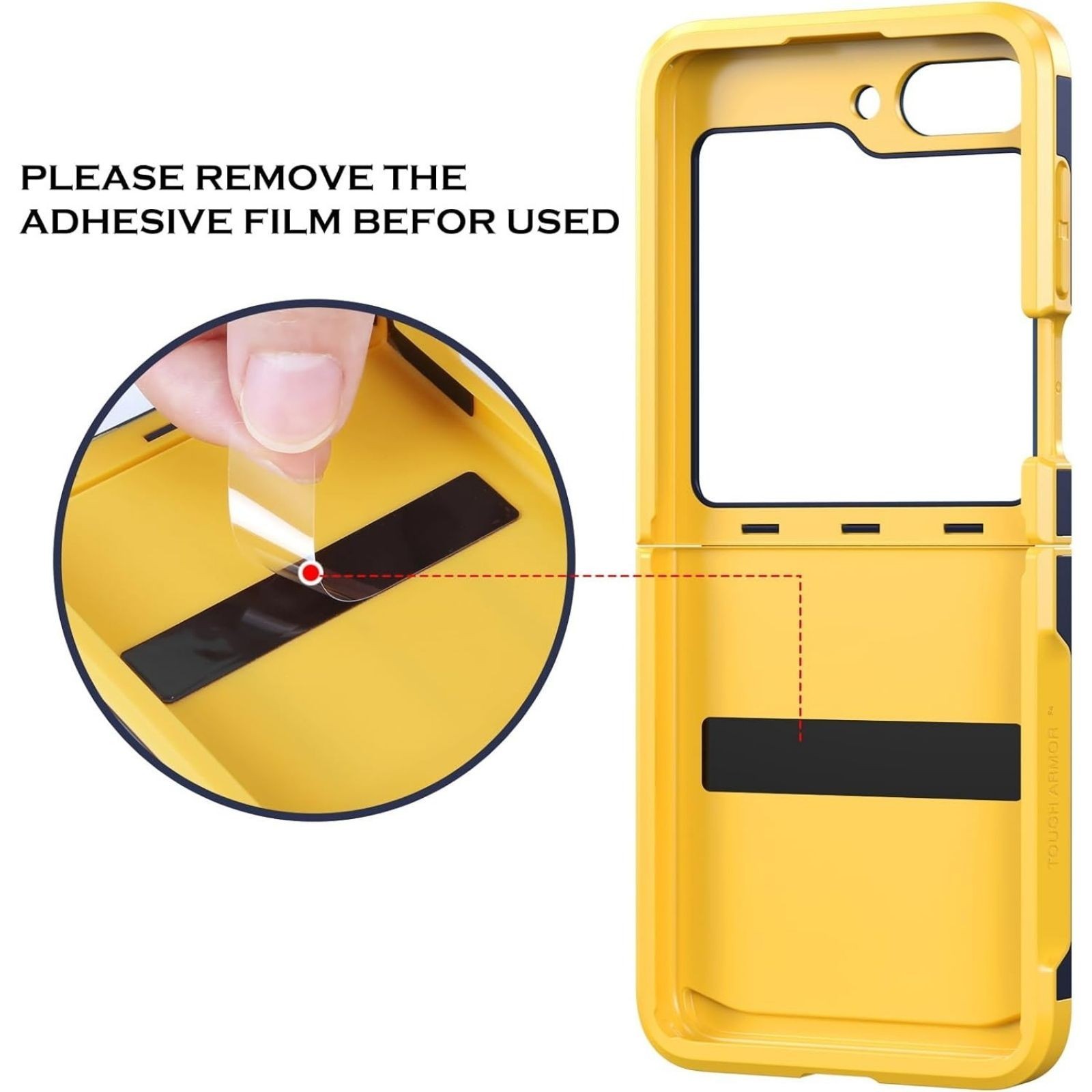For Samsung Galaxy Z Flip 5 5G Case with Heavy Duty Drop Proof Protection Blue