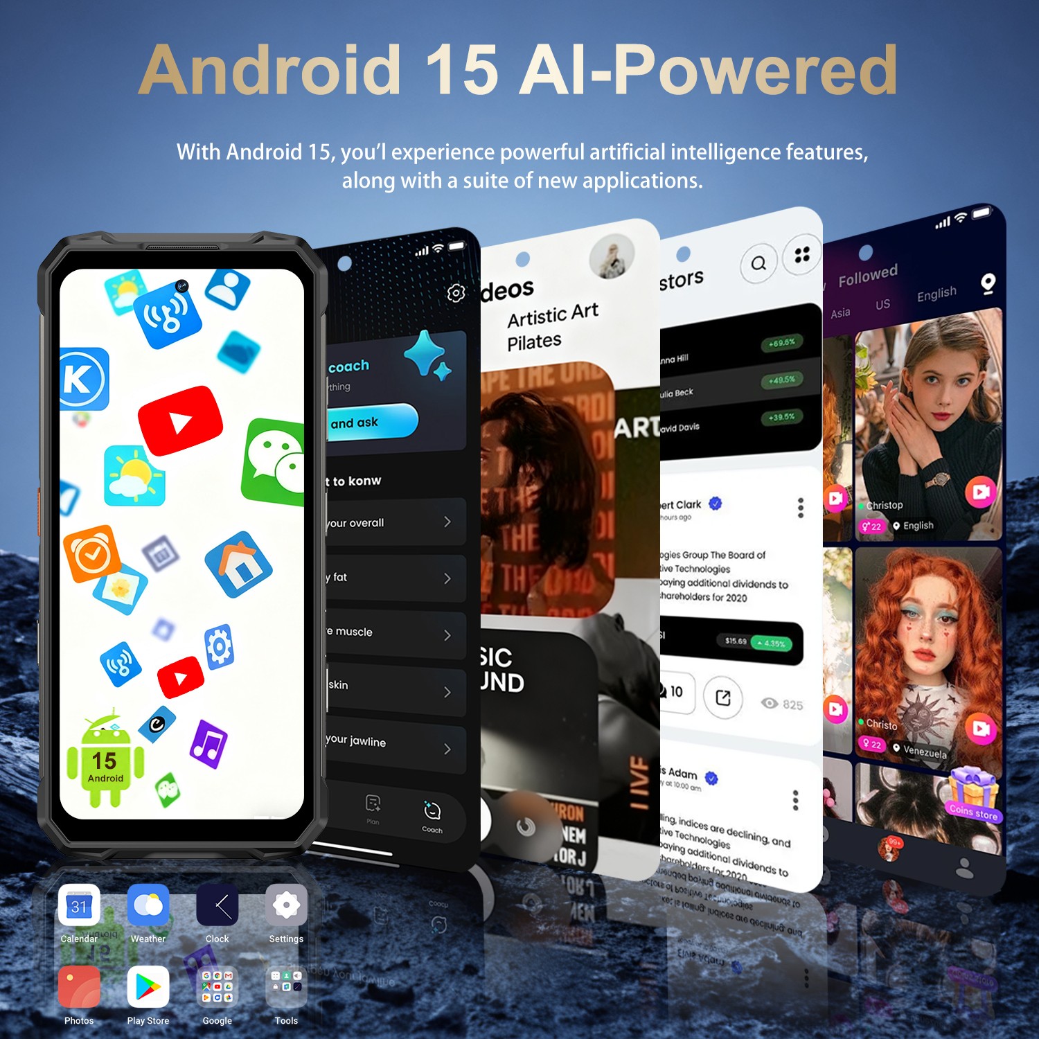 R26 Ultra 12GB+256G Unlocked Cell Phone Dual Sim 5G Rugged Smartphone 10000mAh