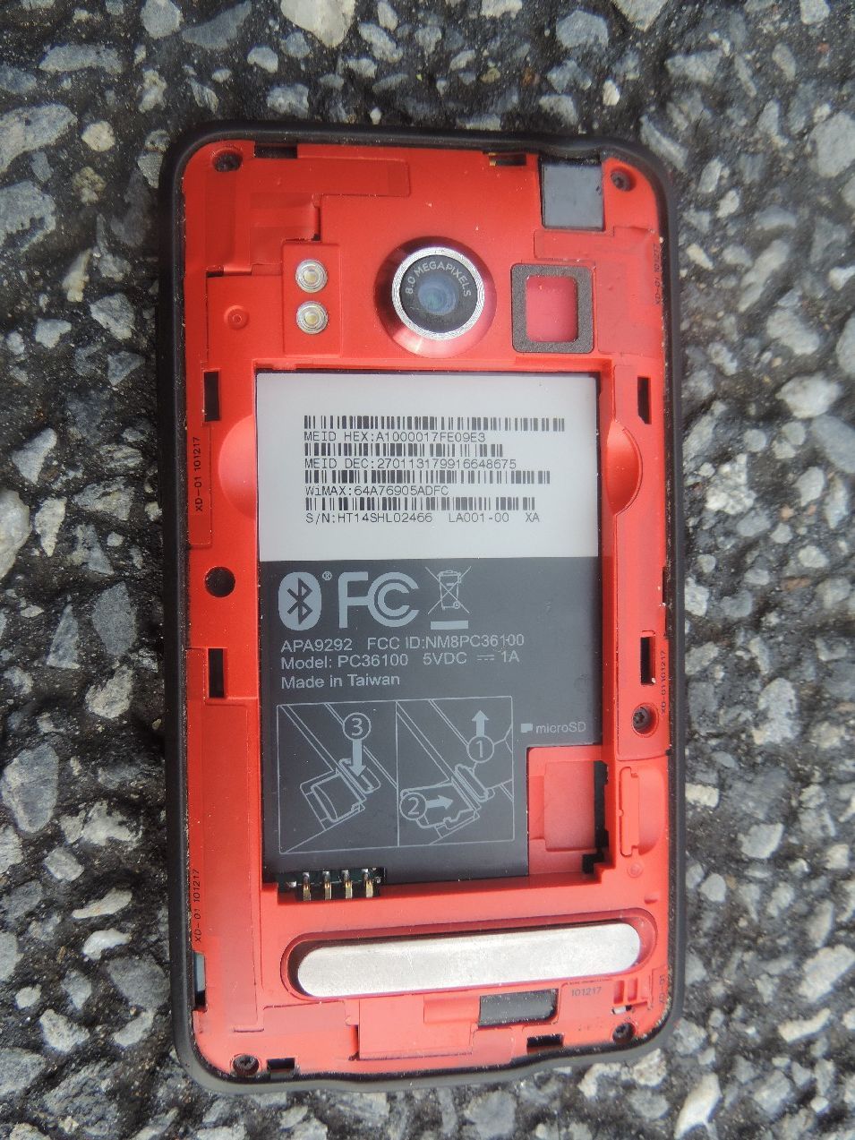 hTC Spring cellular PC36100 cell 4G phone used red PARTS bar APA9292