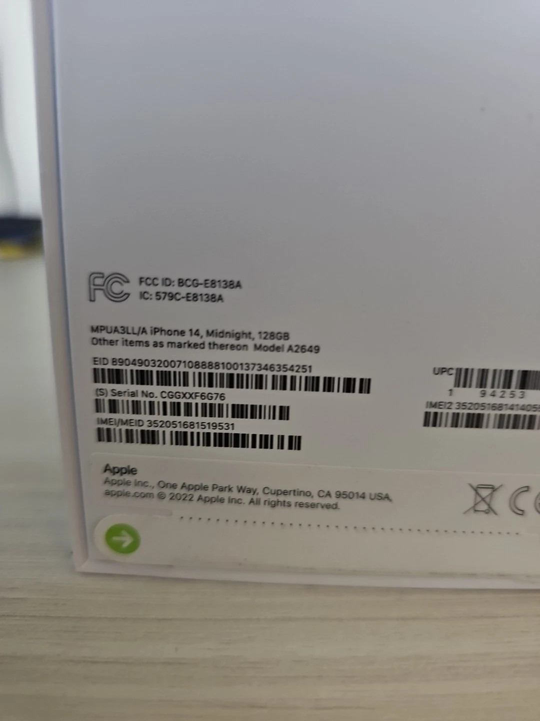 SEALED – iPhone 14 – US Reseller Flex – 128GB – BLACK – PLEASE READ DESCRIPTION!