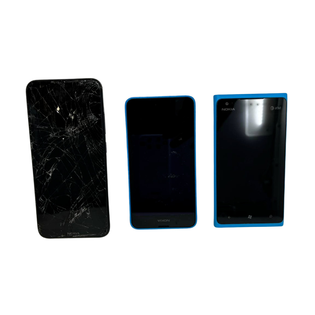 Lot of 3 Phone Nokia C200 Lumia 635 920 6.9″ 4G WiFi AMOLED Microsoft READ Repai