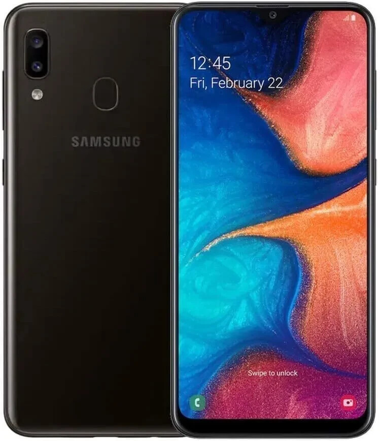 (TRACFONE) Samsung Galaxy A20 SM-A205U 32GB Black 6.4″ – A GRADE