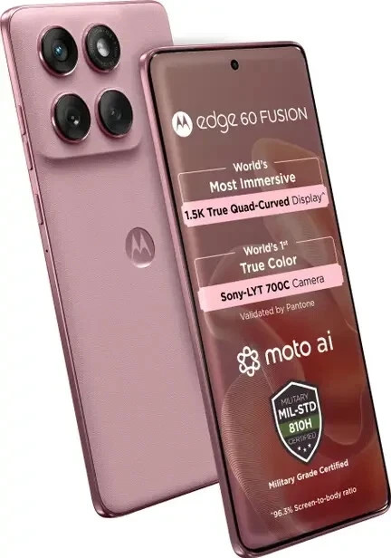 MOTOROLA Moto Edge 60 Fusion 5G-Factory Unlocked Dual SIM-8GB 256GB-PINK Zephyr