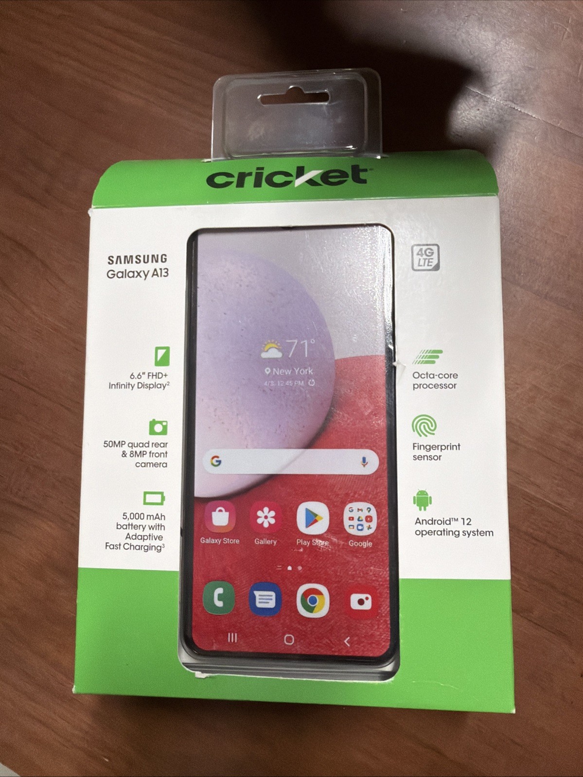 CRICKET SAMSUNG GALAXY A13 4G LTE 6.6″ 32GB 4GB Black Android Prepaid Smartphone